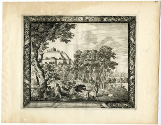 Antique Master Print-HUIS-TEN-BOSCH-THE-HAGUE-FALCONER-Elandts-1681-1728
