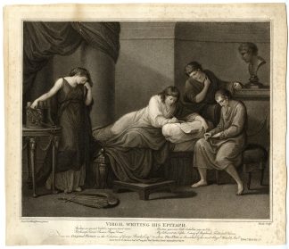 Antique Master Print-VIRGIL-WRITING-HIS-EPITAPH-Burke-Kauffmann-1794