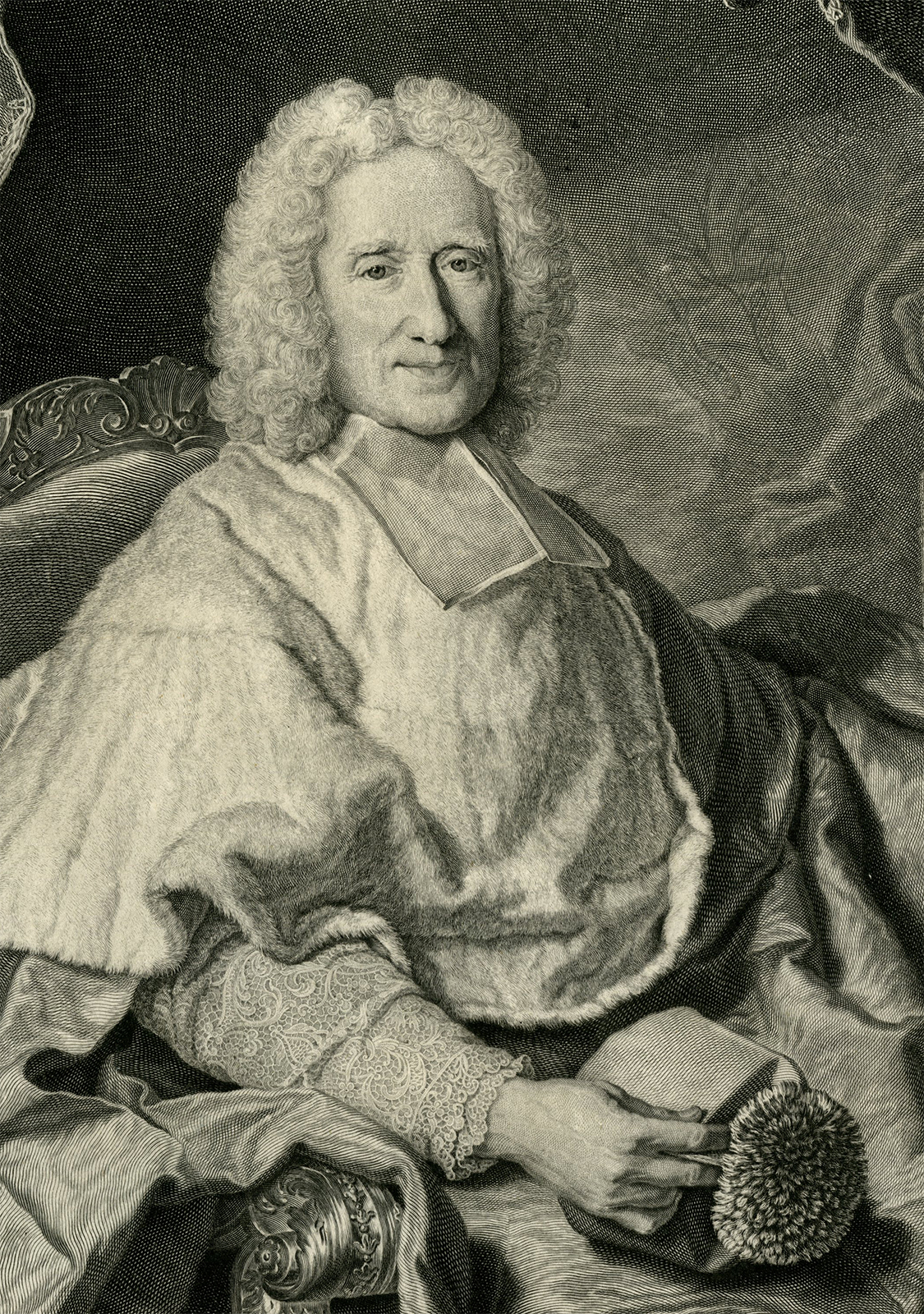 , Antique Master Print-PORTRAIT-CARDINAL-GUILLAUME-DUBOIS-Drevet-Rigaud-1724, Pictura Antique Prints