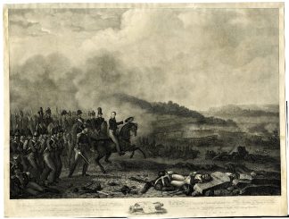Antique Master Print-BATTLE-QUATRE-BRAS-PRINCE-OF-ORANGE-Velijn-van Bree-c.1818