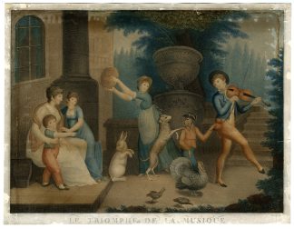 Antique Master Print-LE-TRIOMPHE-DE-LA-MUSIQUE-MUSIC-Thouvenin-Westal-c.1800