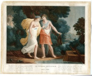 Antique Master Print-LE-PREMIER-NAVIGATEUR-ET-MELIDE-Mariage-Charpentier-c.1810