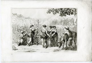 Antique Master Print-LA-VENDEMMIA-ROMAN-GRAPE-HARVEST-PL.3-Pinelli-1809
