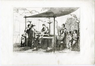 Antique Master Print-STREET-FRYER-ROMAN-FOOD-VENDOR-PL.8-Pinelli-1809