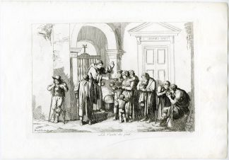 Antique Master Print-MONKS-CHARITY-ROMAN-POOR-ETCHING-PL.20-Pinelli-1809