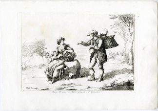 Antique Master Print-TERRAZANA-WOMAN-MERCHANT-PEDLAR-ROMAN-PL.24-Pinelli-1809