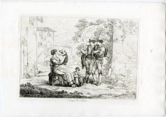 Antique Master Print-TIVOLI-COSTUME-FAMILY-PL.34-Pinelli-1809