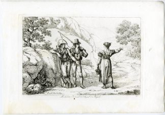 Antique Master Print-MICHELETTI-NAPLES-COSTUME-GUIDING-WOMAN-PL.40-Pinelli-1809