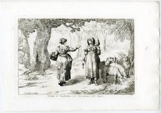 Antique Master Print-ABRUZZO-CASALBORDINO-COSTUME-SPINNER-PL.41-Pinelli-1809