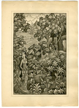 Antique Drawing-NI-BAWANG-BATUAN-BALI-Windhu-c.1936