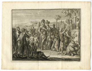 Antique Print-CHICORA-NATIVE-AMERICANS-WORSHIP-IDOLS-Goeree-Van der Aa-1706