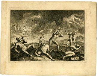 Antique Print-STORM-SPIRITS-TORMENTING-TUPI-Goeree-De Bry-Van der Aa-1707