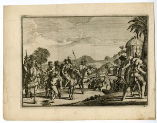 Antique Print-ALONSO-OJEDA-CAONABO-SPANISH-CONQUISTADOR-Goeree-Van der Aa-1707