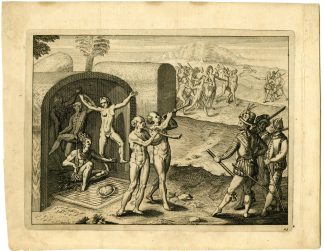 Antique Print-SPANISH-CONQUEST-PERU-Goeree-De Bry-Van der Aa-1707