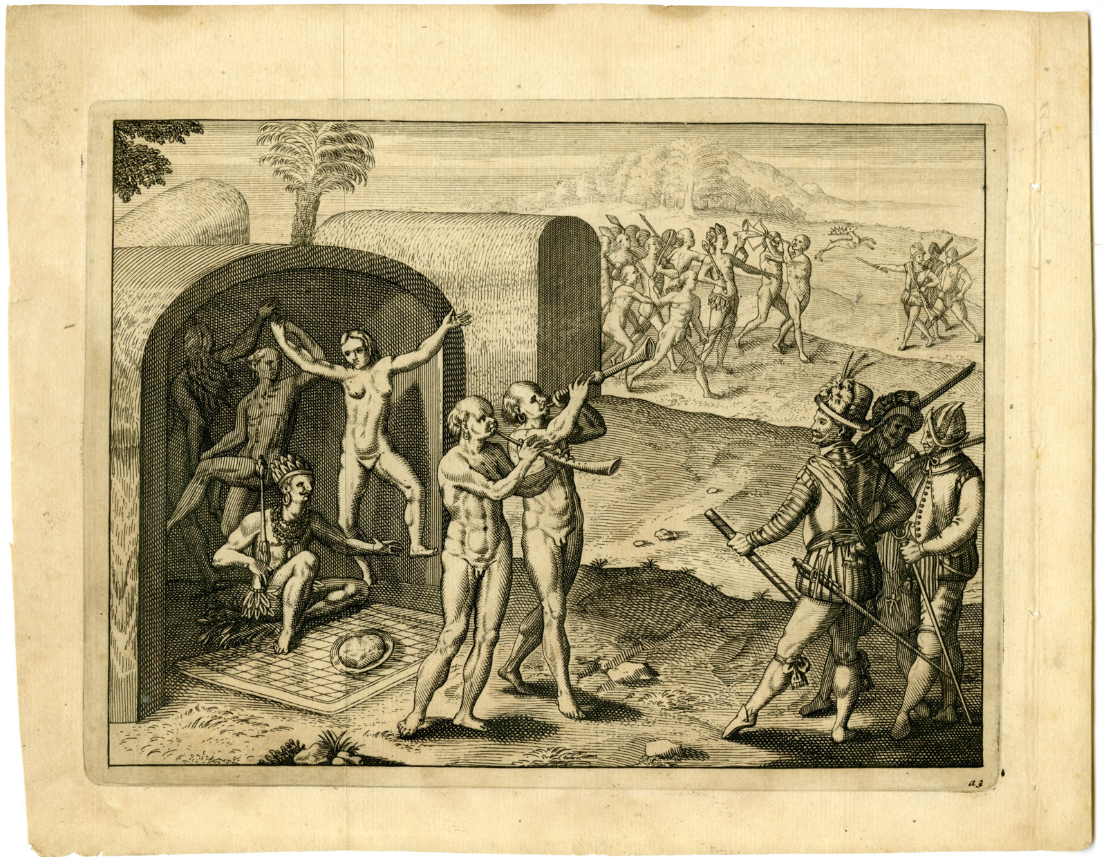 , Antique Print-SPANISH-CONQUEST-PERU-Goeree-De Bry-Van der Aa-1707, Pictura Antique Prints