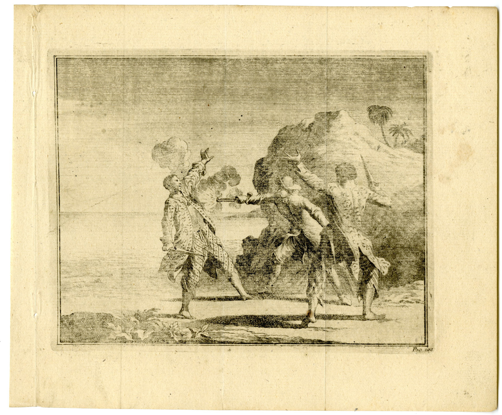 , Antique Print-DE-ROY-SELF-DEFENSE-JAVA-Goeree-Van der Aa-1706, Pictura Antique Prints