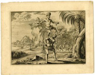 Antique Print-INDIGENOUS-INCANS-ACROBATICS-DANCE-Goeree-Van der Aa-1707