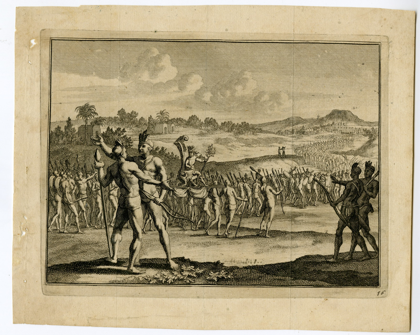 , Antique Print-FRANCISCUS PIZARRO-PERU-1530-INCA REFUSAL-Goeree-Van der Aa-1707, Pictura Antique Prints