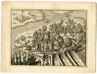 Antique Print-BRAZIL-BRIKIOKA-ST-MARO-CAPTURE-Lamsvelt -Van der Aa-1707
