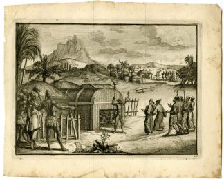 Antique Print-MARQUETTE-JOLLIET-ILLINOIS-VILLAGE-1673-Goeree-Van der Aa-1707