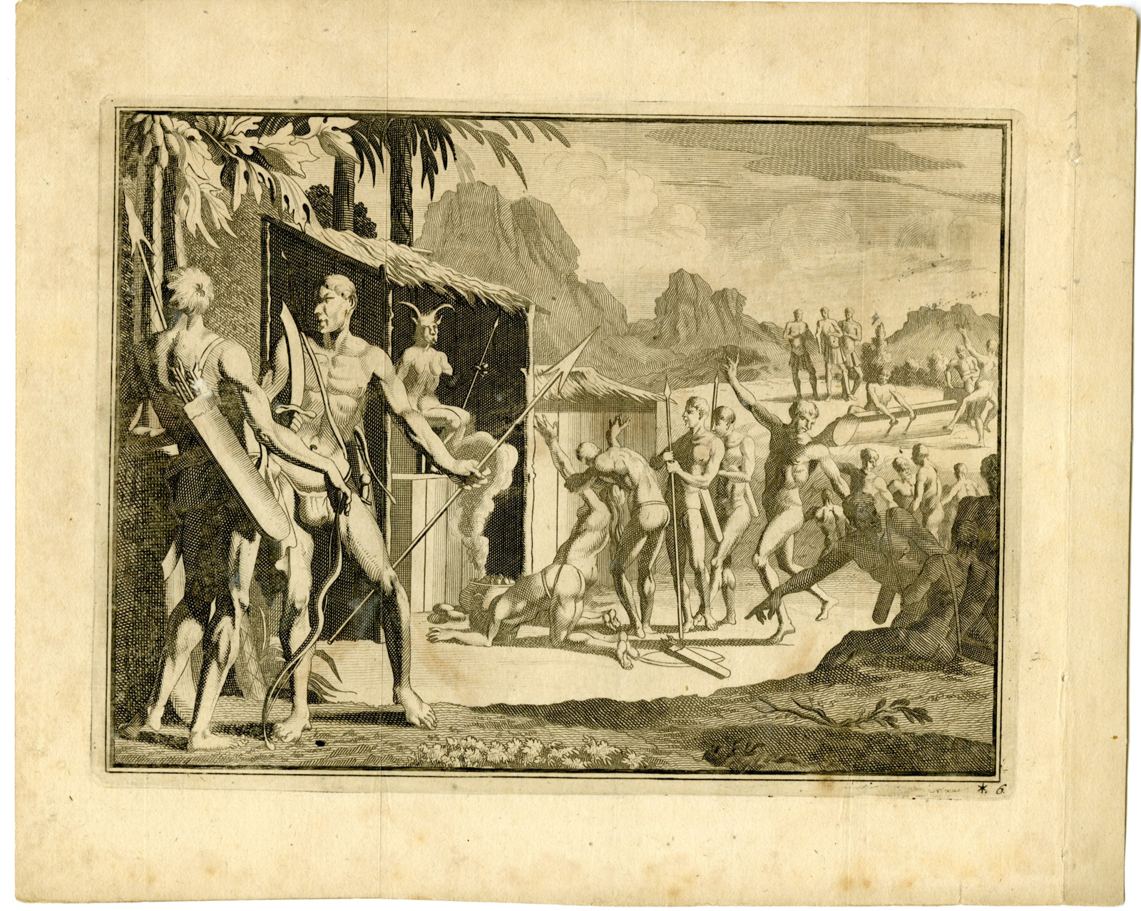 , Antique Print-KINGDOM-OF-CARDER-AFRICA-CULT-RITUAL-Goeree-Dapper-Van der Aa-1707, Pictura Antique Prints