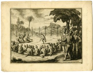 Antique Print-TIMUCUA-AMERICANS-DANCE-RITUAL-FLORIDA-Goeree-Van der Aa-1707