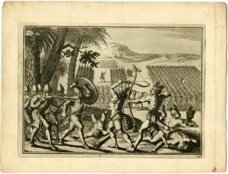 Antique Print-OUTINA-PATANOU-FLORIDA-BATTLE-Goeree-De Bry-Van der Aa-1707