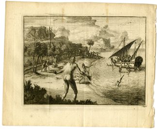 Antique Print-DUTCH-EXPEDITION-ENCOUNTER PAPUA-DE-ROY-Goeree-van der Aa-1706