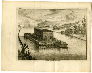 Antique Print-FLOATING-CASTLE-KOTTA-MARA-BORNEO-Goeree-van der Aa-1706