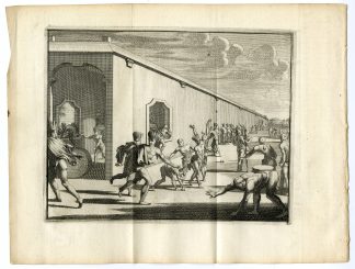 Antique Print-AZTEC-BALLGAME-OLLAMALIZTLI-MESOAMERICA-Goeree-Van der Aa-1706