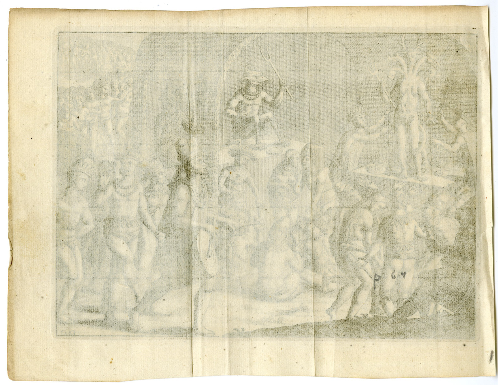 , Antique Print-RITUAL-INDIGENOUS-WORSHIP-GODS-AMERICAS-Goeree-Van der Aa-1707, Pictura Antique Prints