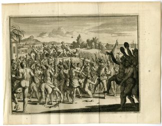 Antique Print-BOHECHIO-HAITI-COLUMBUS-XARAGUA-HISPANIOLA-Goeree-Van der Aa-1707