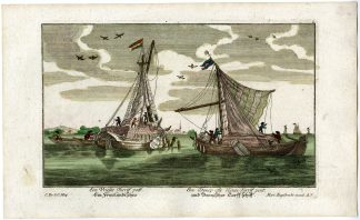 Antique Master Print-FRISIAN-BERNER-TURF SHIP-Engelbrecht-Nooms-c.1750