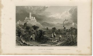 Antique Print-RUINS-GODESBERG-RHINE-Cox-Tombleson-1832