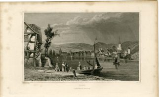 Antique Print-LINZ-RHINE-VIEW-GERMANY-Willmore-Tombleson-1832
