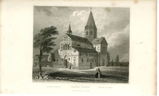 Antique Print-SINZIG-CHURCH-RHINE-GERMANY-Shury-Tombleson-1832