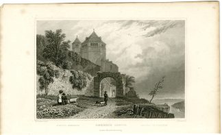 Antique Print-RHEINECK-CASTLE-RHINE-GERMANY-Thompson-Tombleson-1832