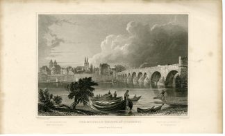 Antique Print-COBLENZ-MOSELLE-BRIDGE-Palmer-Tombleson-1832