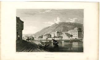 Antique Print-BATHS-EMS-RHINE-SPA-Watts-Tombleson-1832