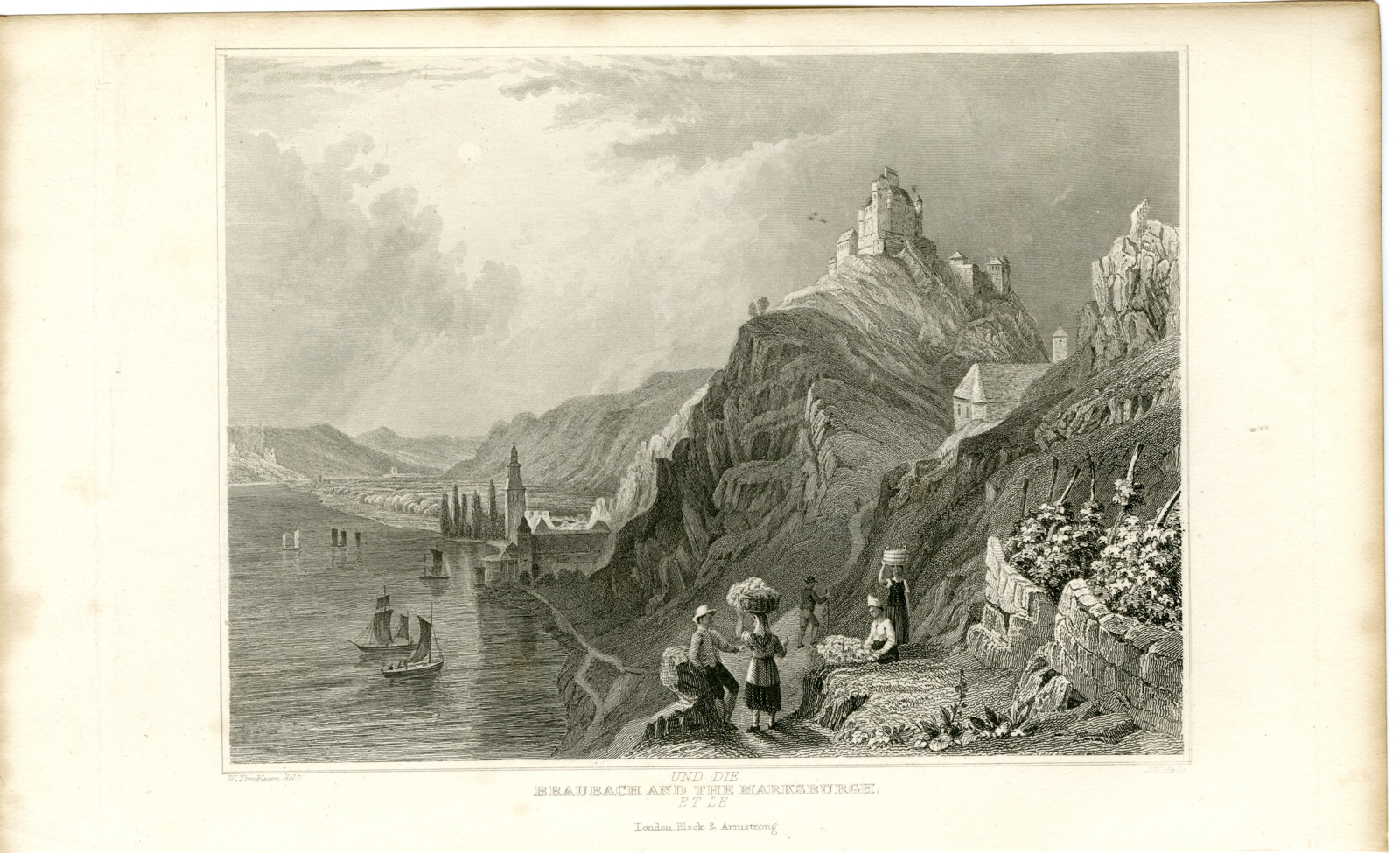 , Antique Print-RAUBACH-MARKSBURG-Watts-Tombleson-1832, Pictura Antique Prints