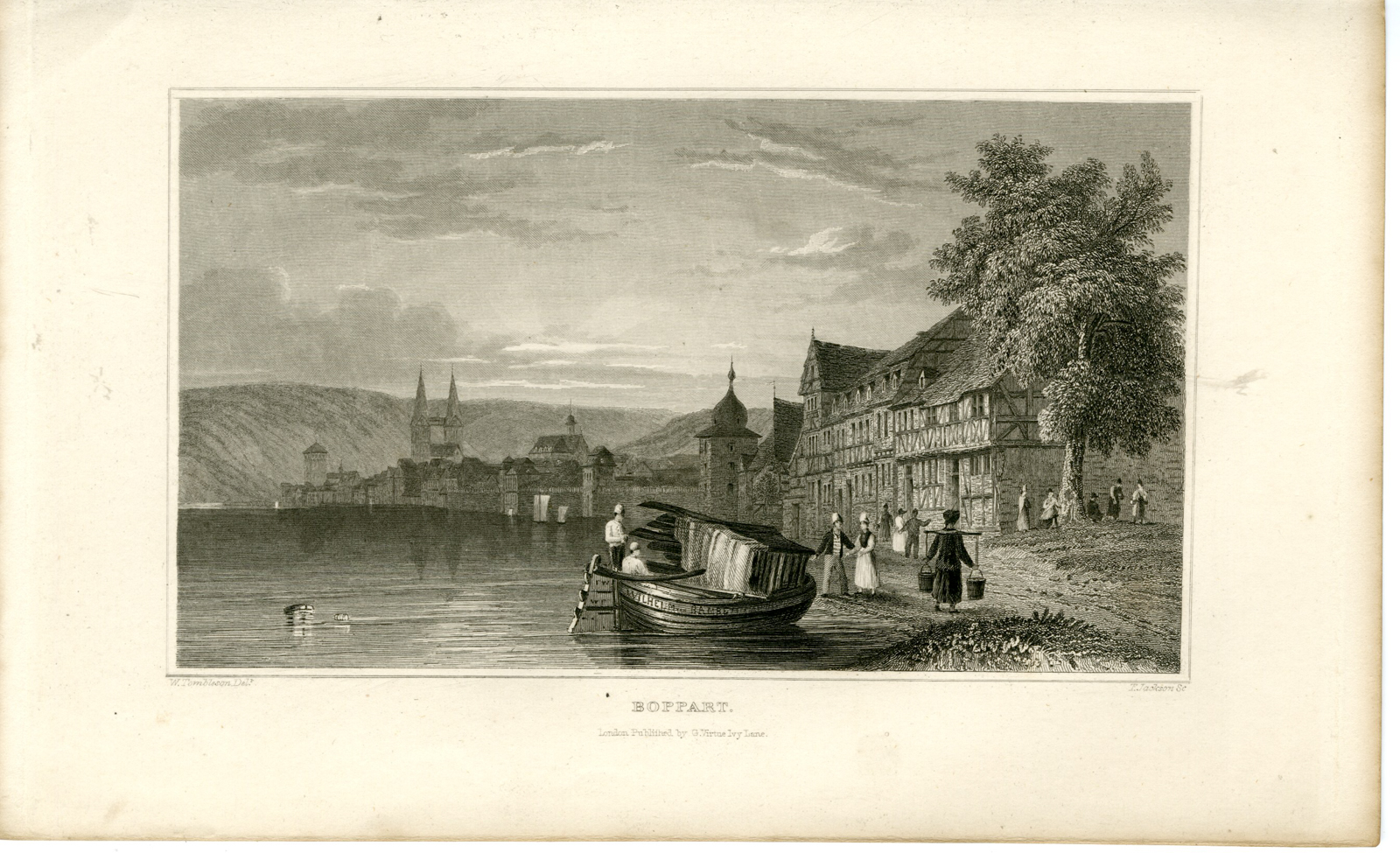 , Antique Print-BOPPART-Sands-Tombleson-1832, Pictura Antique Prints