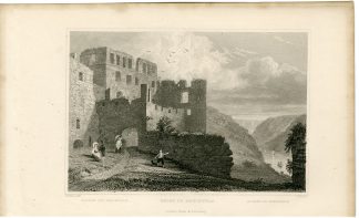 Antique Print-RHEINFELS-RUIN-Stone-Tombleson-1832