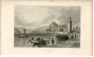 Antique Print-OBERWESEL-RHINE-Hone-Tombleson-1832
