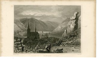 Antique Print-BINGEN-RHINE-Frost-Tombleson-1832