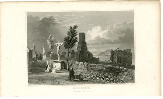 Antique Print-RUDESHEIM-RHINE-Waters-Tombleson-1832