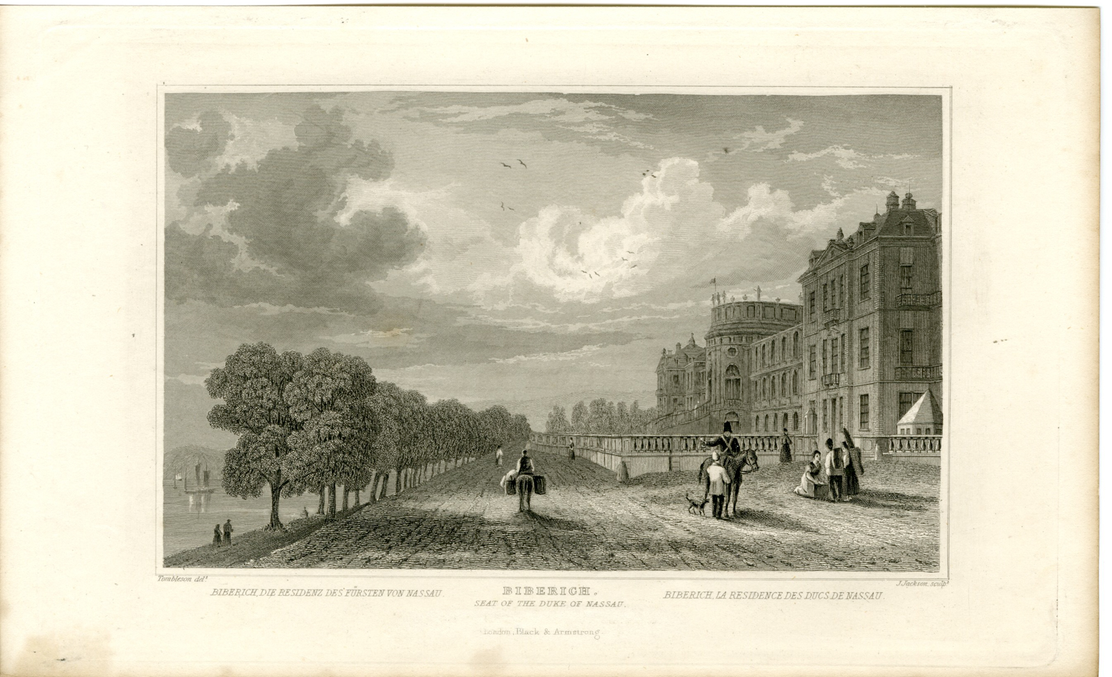 , Antique Print-KAMP-BORNHOFEN-CONVENT-CASTLES-Tingle-Tombleson-1832, Pictura Antique Prints