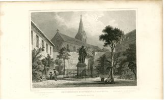 Antique Print-GUTENBERG-MONUMENT-MAINZ-Cruse-Tombleson-1832