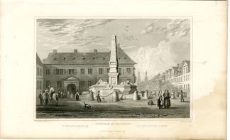 Antique Print-FOUNTAIN-MAINZ-MAYENCE-Howard-Tombleson-1832