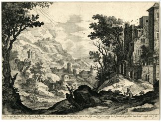 Antique Master Print-BIBLE-LANDSCAPE-LOST-SON-LUKE-15-Vorsterman-Bril-1650-1655