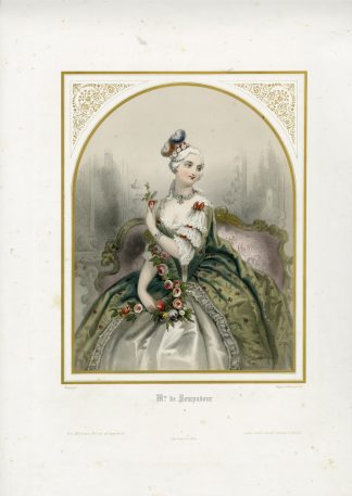 Antique Print-MADAME-DE-POMPADOUR-FASHION-PORTRAIT-Regnier-Numa-ca. 1845-1855